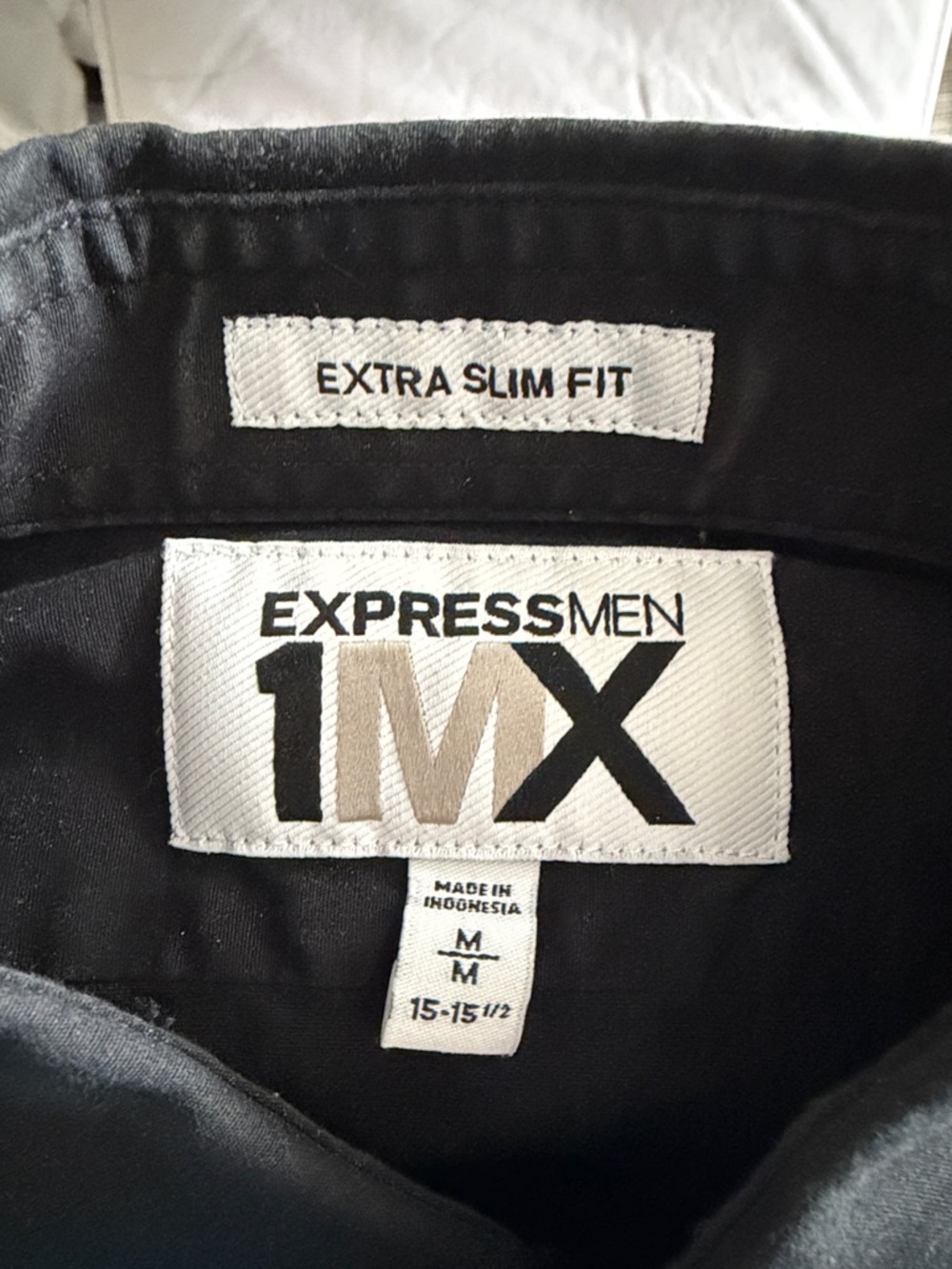 Express Men 1MX Extra Slim Fit Shirt - Black